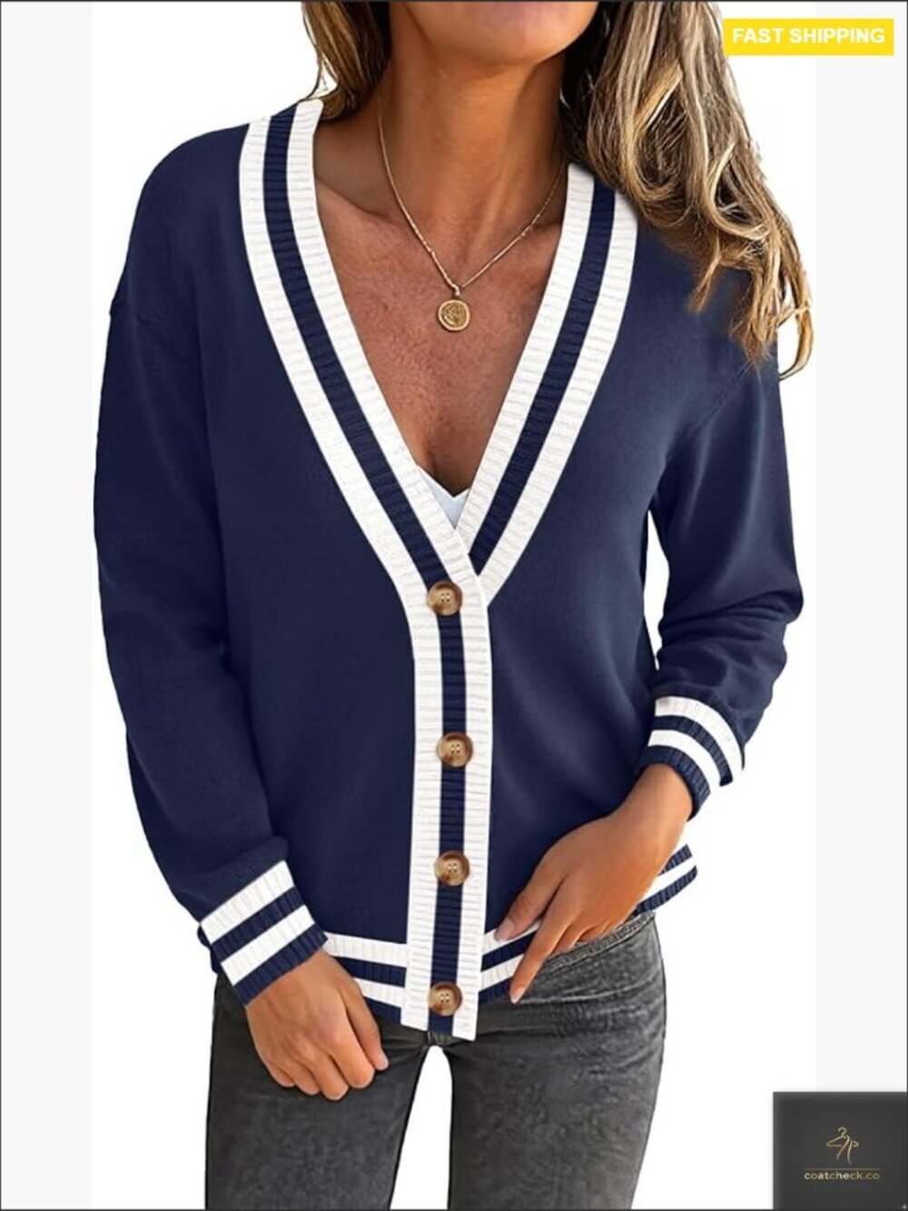 Button Down Cardigan Sweater Casual Open Front Long Sleeve Knit Lightweight
